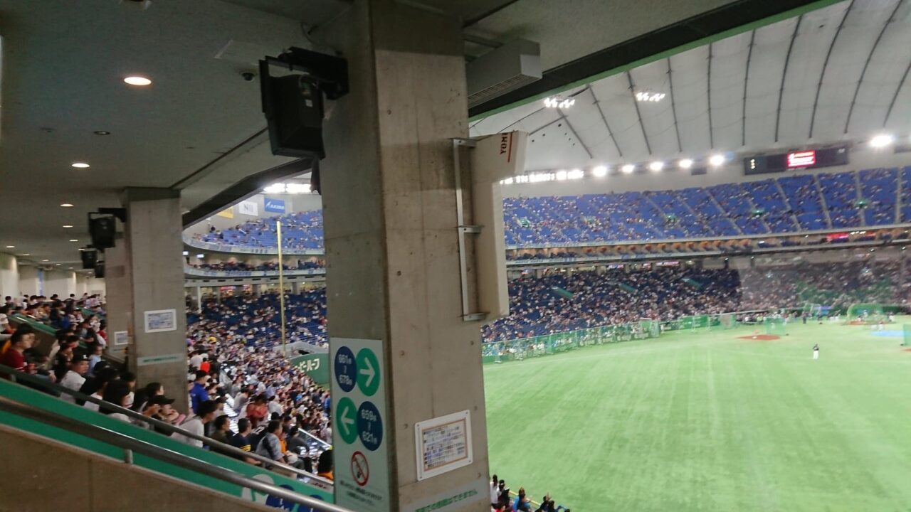 東京ドーム 座席表 4/6 降り注い 巨人vs阪神 @東京ドーム 3塁側